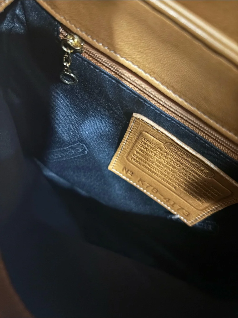 Coach Leather Crossbody Bag in Tan